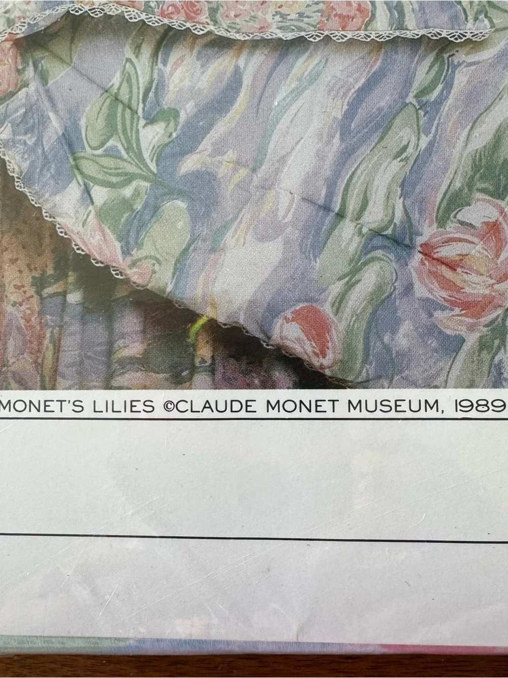 80s ATELIER MARTEX Claude Monet Lilies King Set Flat Fitted Sheets Pillow Cases